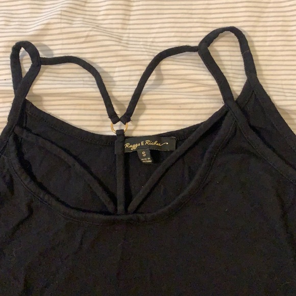 Cage Front Black Tank Top - Picture 2 of 3